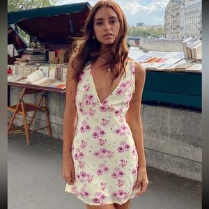 NELLIE MINI DRESS YELLOW FLORAL